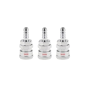 aasons qrc sh20 pneumatic air line hose quick release fittings connector coupler 1434 bsp pack of 3 pcs