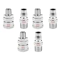 AASONS QRC SM20+PM20 Pneumatic Air Line Hose Quick Release Fittings Connector Coupler 1/4" BSP (Pack Of 3 Sets)