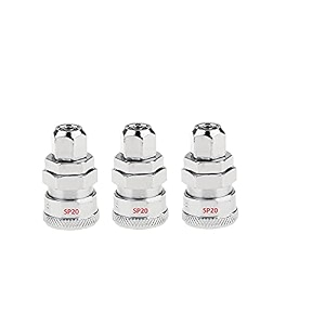 aasons qrc sp20 pneumatic air line hose quick release fittings connector coupler 1434 bsp pack of 3 pcs