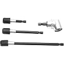 AASONS Set of 4 Pieces Magnetic Extension Chuck Adapter, 1/4 Inch Hex Shank Quick Release Bar Socket Screwdriver Bit Holder Set for Screws, Nuts and Handheld Driver, 105 Degree &amp; 60mm/100mm/150mm Length