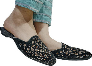 aathousandsteps ethnic mule for women black  8