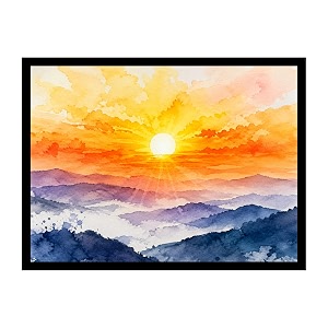 Aatman ARTHaus Rising Sun Art Framed Luster