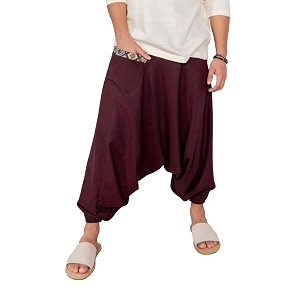 aatman free size eco-friendly aladdin harem pants for men39s cotton hippie boho baggy style outfit for men