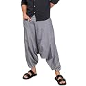 Aatman Free Size Eco-Friendly Aladdin Harem Pants for Men's Cotton Hippie Boho Baggy Style Outfit for Men