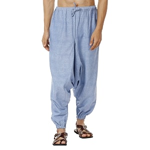 aatman one size men39s eco-friendly cotton harem pants  fits waist size 28 to 36 inches