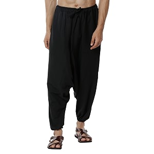 aatman one size men39s eco-friendly cotton harem pants  fits waist size 28 to 36 inches
