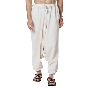 aatman one size men39s eco-friendly cotton harem pants  fits waist size 28 to 36 inches
