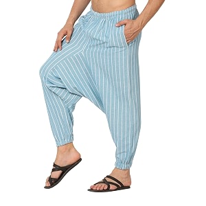 aatman one size men39s eco-friendly cotton harem pants  fits waist size 28 to 36 inches