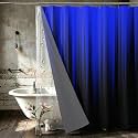 AAtter 3 in 1 Shower Curtain with PEVA Liner, Royal Blue Ombre, 72x72 Inch
