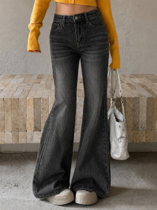 AAV2 Flared Women Black Jeans