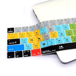 aavjo keyboard cover skin for adobe premiere pro cc shortcuts hot key silicone - compatible with macbook pro 16 inch 2019-20 release model a2141