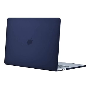 aavjo macbook pro 16 inch with touch bar case 2020 2019 release model a2141 soft touch plastic hard shell with keyboard guard touchpad guard and dust plugs not for 2021 m1 model navy blue