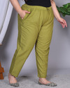 AAVONI Straight Fit Women Green Trousers