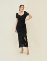 AAYU Women Bodycon Black MaxiFull Length Dress