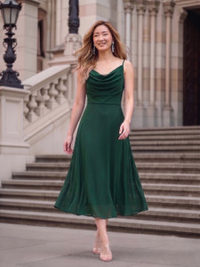 AAYU Women Fit and Flare Green Midi