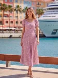 AAYU Women Fit and Flare Multicolor Midi