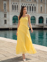AAYU Women Layered Yellow MaxiFull Length Dress