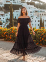 AAYU Women Maxi Black Full Length Dress
