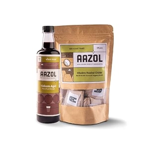 aazol combo  pure kokum extract 250ml amp soft coconut jaggery chikki 10pcs  tasty amp nutritious  pure amp preservative free  no refined sugar