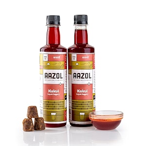 aazol liquid jaggery kaakvi - 1l 500ml - pack of 2  natural sweetener  healthy sugar substitute