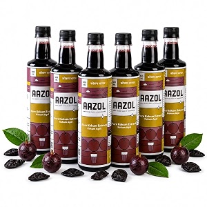 aazol pure kokum extract kokum agal - 3l 500ml - pack of 6  no sugar no salt  essential for summers  pure amp cooling  ideal for kokum sherbet amp sol kadhi