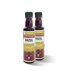 aazol pure kokum extract kokum agal - 500ml pack of 2 - 250ml each  no sugar no salt  all-purpose souring agent  pure amp unadulterated ideal for kokum sherbet amp sol kadhi  packed with vitamins a b3 c iron magnesium amp potassium