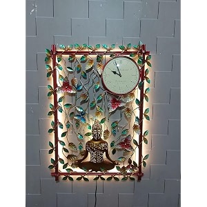 ab art metal clock with led wall art for home living roombedroomofficefarmhousehotel clock07