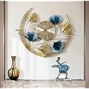 AB ART Metal Clock with LED Wall Art for Home Living Room/Bedroom/Office/Farmhouse/Hotel | Metal Wall Art for Bedroom | Wall Hangings for Home Decoration