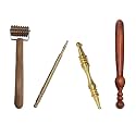 AB CRAFT Handcrafted Wooden Massager Acupressure Massager Ear Massager Wooden Massage Sticks Massager For Acupressure Points Jimmy Thai Massagers Hand And foot Massager Sticks (Pack of 4)