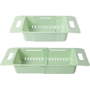 ab sales colander fruits and vegetables drain basket collapsible adjustable strainer multifunctional extendable over the sink random color