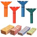 ABA Color-Coded Coin Counting Tube with 150 Assorted Flat Coin Wrappers