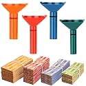 ABA Color-Coded Coin Counting Tube with 180 Assorted Flat Coin Wrappers