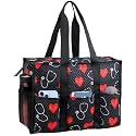 ABAMERICA Nurse Bags for Work Nursing Bag Multiple Pockets Waterproof Organizing Zip Top Clinical Bag for Nursing Students