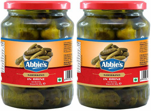abbies gherkins big in vinegar 680g pack of 2 vegetables 680 g pack of 2