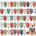 Abbylike 50 Pcs Christmas Dog Bandanas Bulk