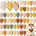 Abbylike 50 Pcs Fall Dog Bandanas Bulk