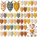 Abbylike 50 Pcs Fall Dog Bandanas Bulk