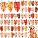Abbylike 50 Pcs Fall Dog Bandanas Bulk