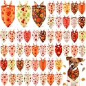 Abbylike 50 Pcs Fall Dog Bandanas Bulk