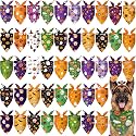 Abbylike 50 Pcs Halloween Dog Bandanas Bulk