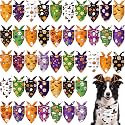 Abbylike 50 Pcs Halloween Dog Bandanas Bulk