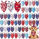 Abbylike 50 Pcs Patriotic Dog Bandanas Bulk