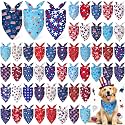 Abbylike 50 Pcs Patriotic Dog Bandanas Bulk