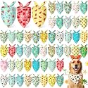 Abbylike 50 Pcs Summer Hawaiian Dog Bandanas