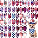 Abbylike 50 Pcs Veterans Day Dog Bandanas