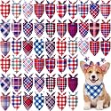 Abbylike 50 Pcs Veterans Day Dog Bandanas