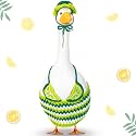 Abbylike Lemon Porch Goose Outfit Summer Bikini Crochet Yard Goose Clothes with Hat Fits Large 23'' Cement Statue for Summer Patio Lawn Garden Pathway Art Decorations