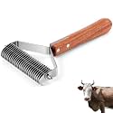 Abbylike Livestock Shedding Comb, Grooming Dematting Brush, 1-sided