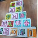 ABC 123 Educational Blocks, 16 Alphabet Cubes, Birthday Gift Kids Toy