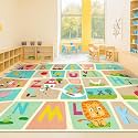 ABC Alphabet Rug for Preschool Kids Learning – 6x9 Kids Crawling Area Rug, Washable &amp; Wipeable Floor Carpet, Soft &amp; Non Skid Toddler Rug with Educational Letters and Whimsical Cartoon Art Decor